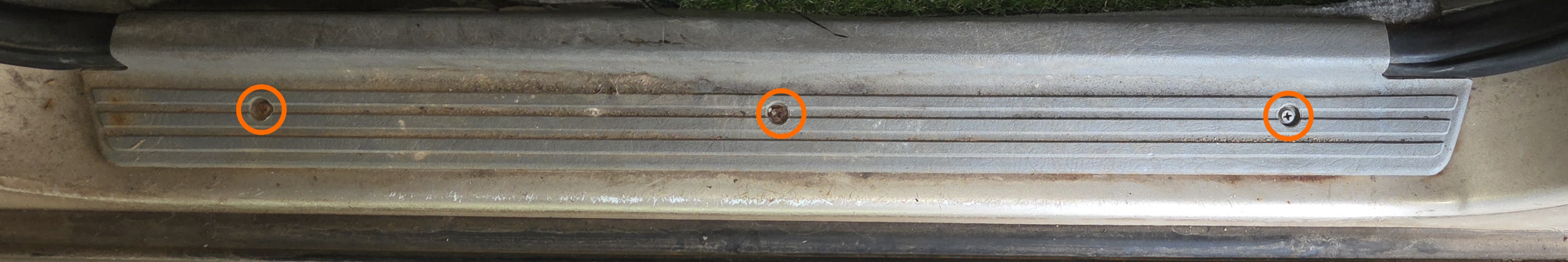 Front Passenger Screw locations
