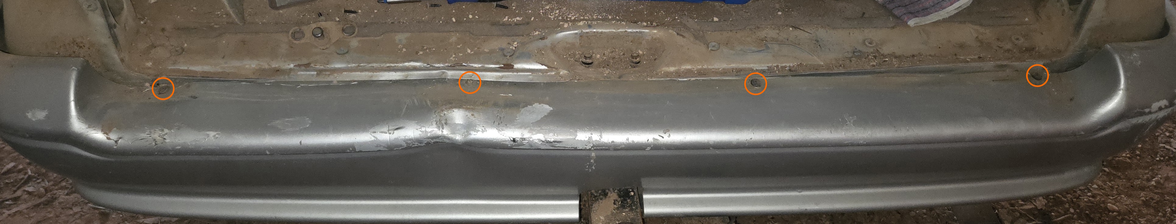 Bumper rear scrivets