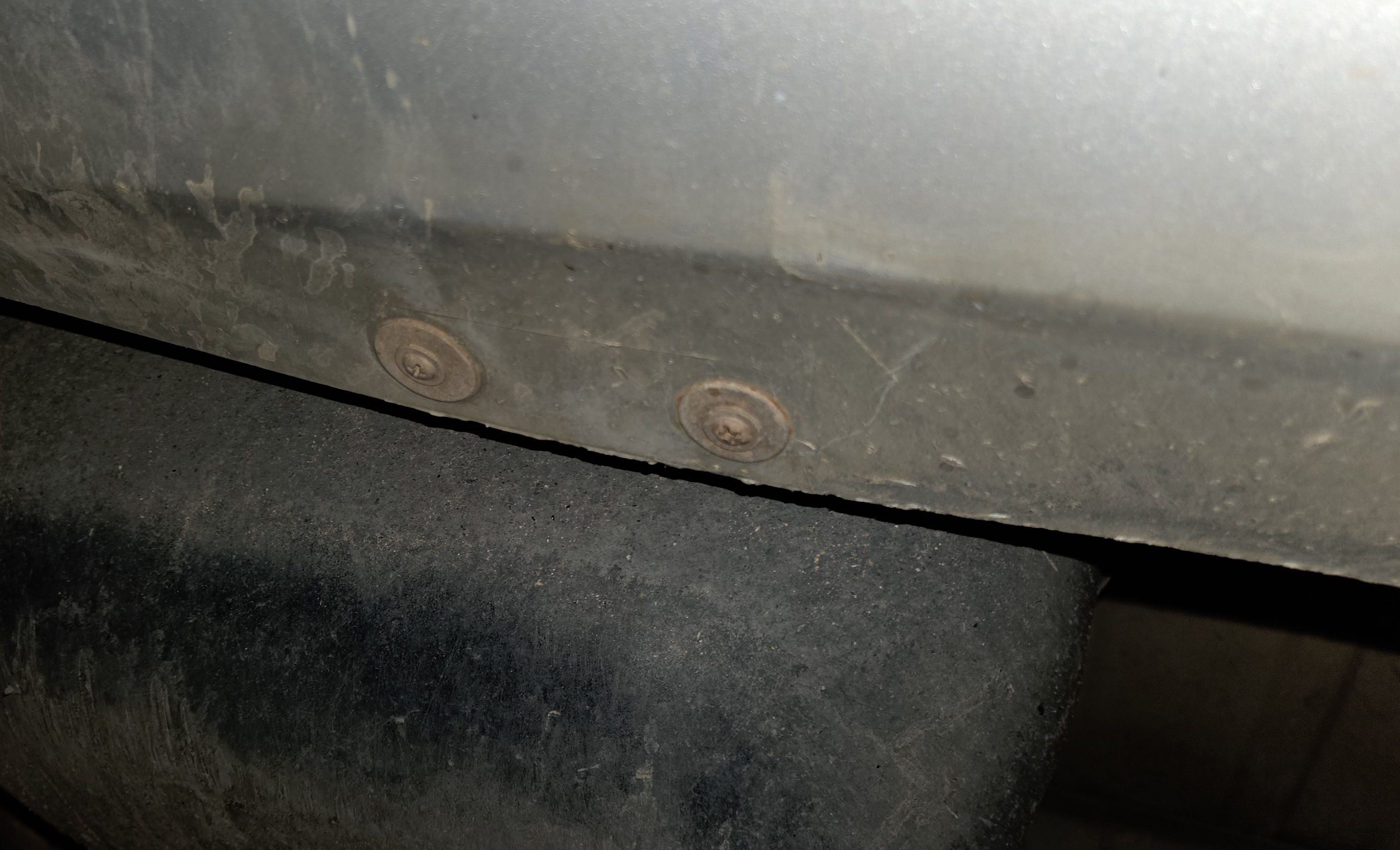 Bumper underside screw location
