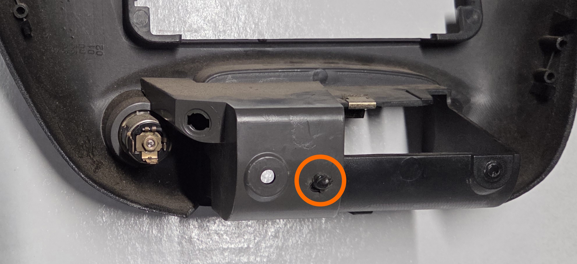 Location of the plastic blob