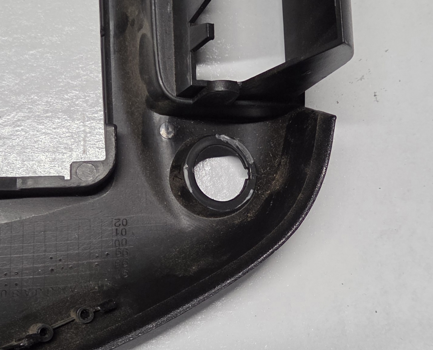 Glue marks post-removal