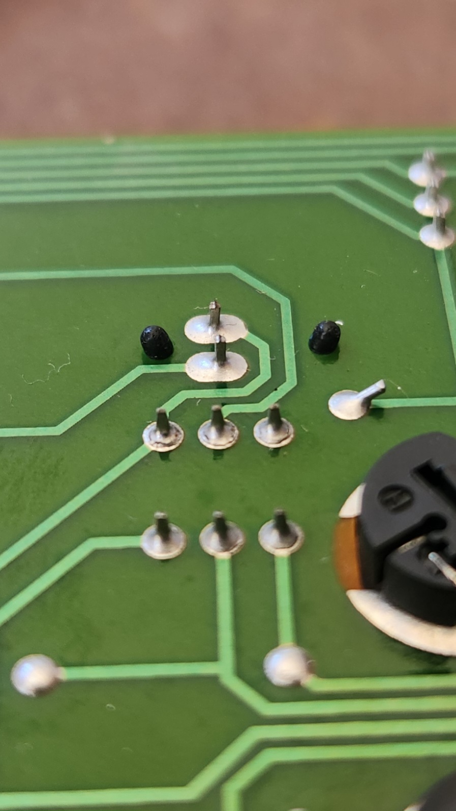 Broken solder connections - AC Max Button