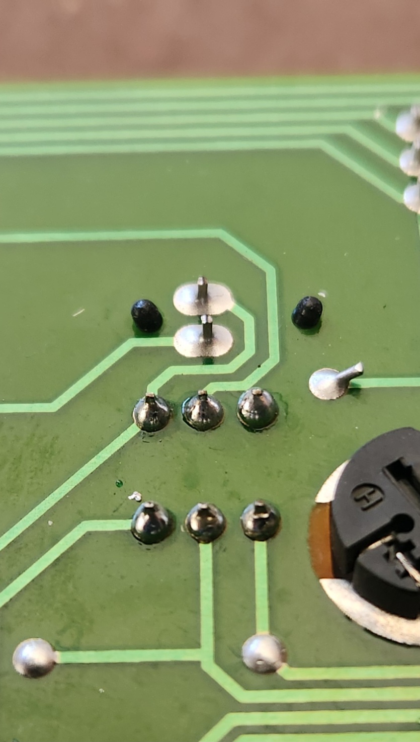 Fixed solder connections - AC Max Button