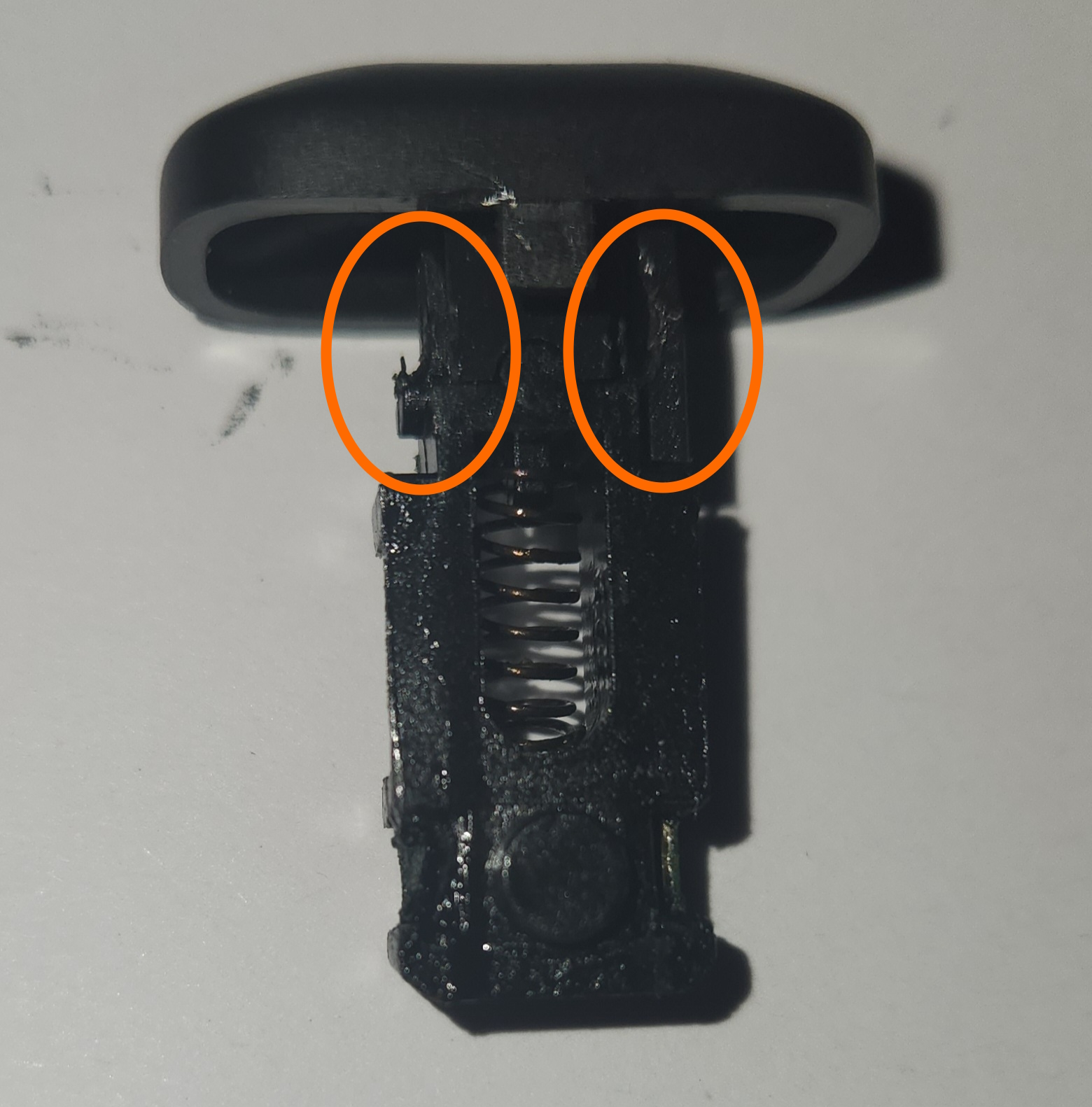 Button cap top view