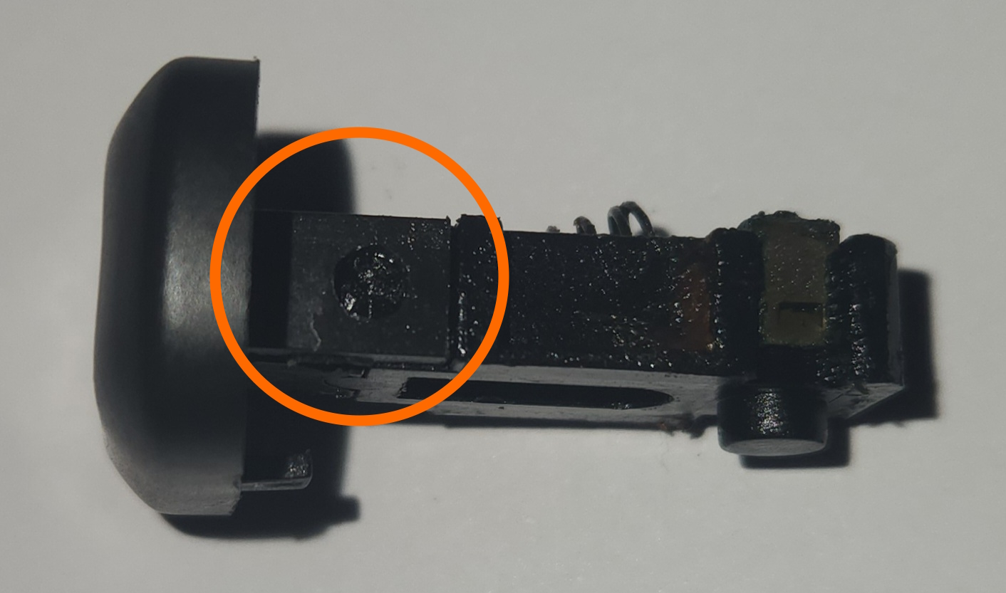 Button cap side view