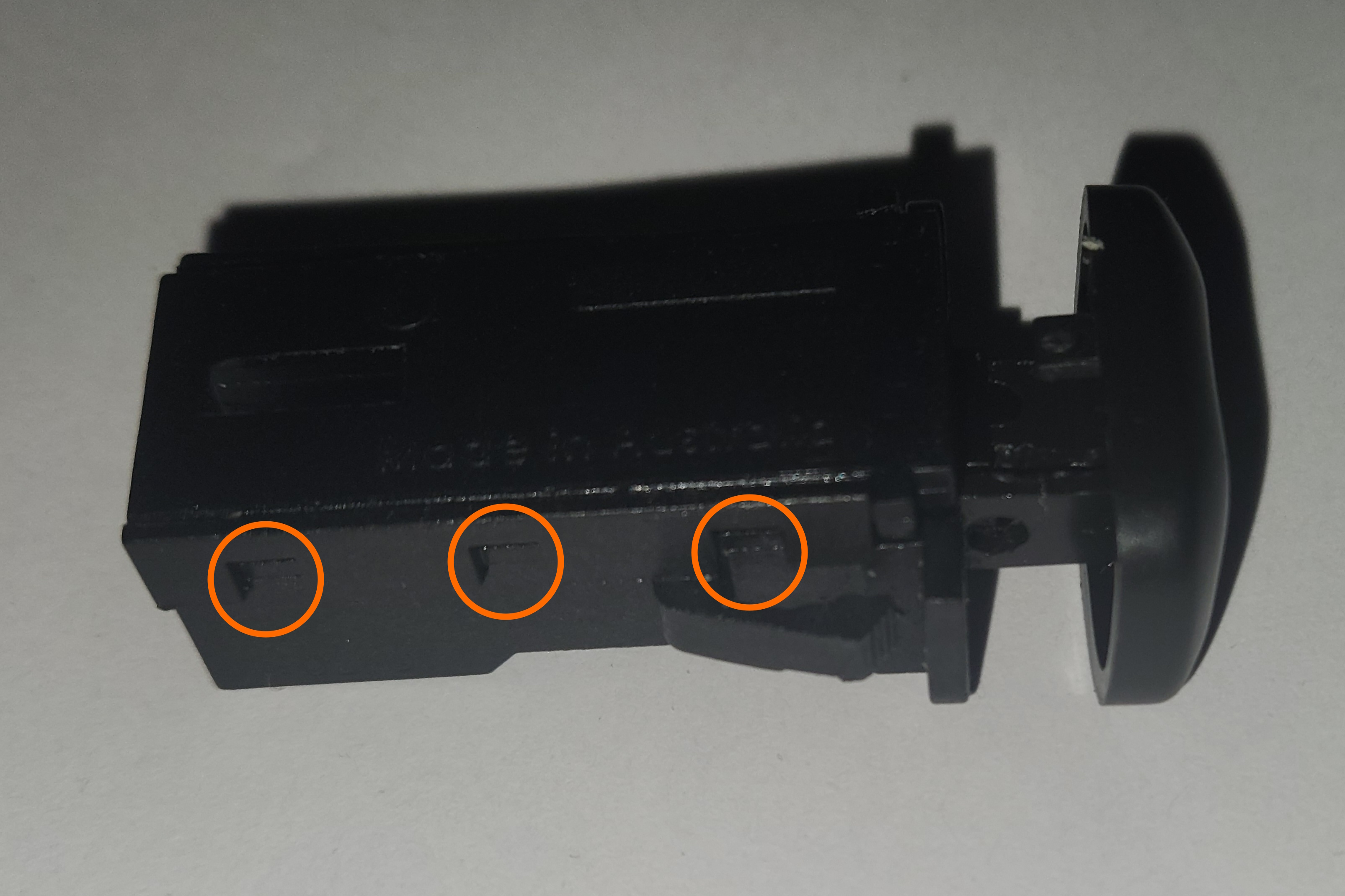 Button clip locations